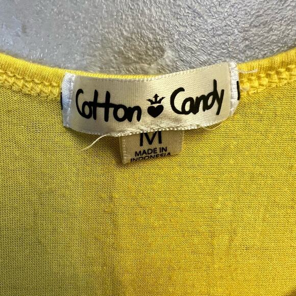 Cotton Candy Bright Yellow Tank Top Size Medium - Picture 4 of 9